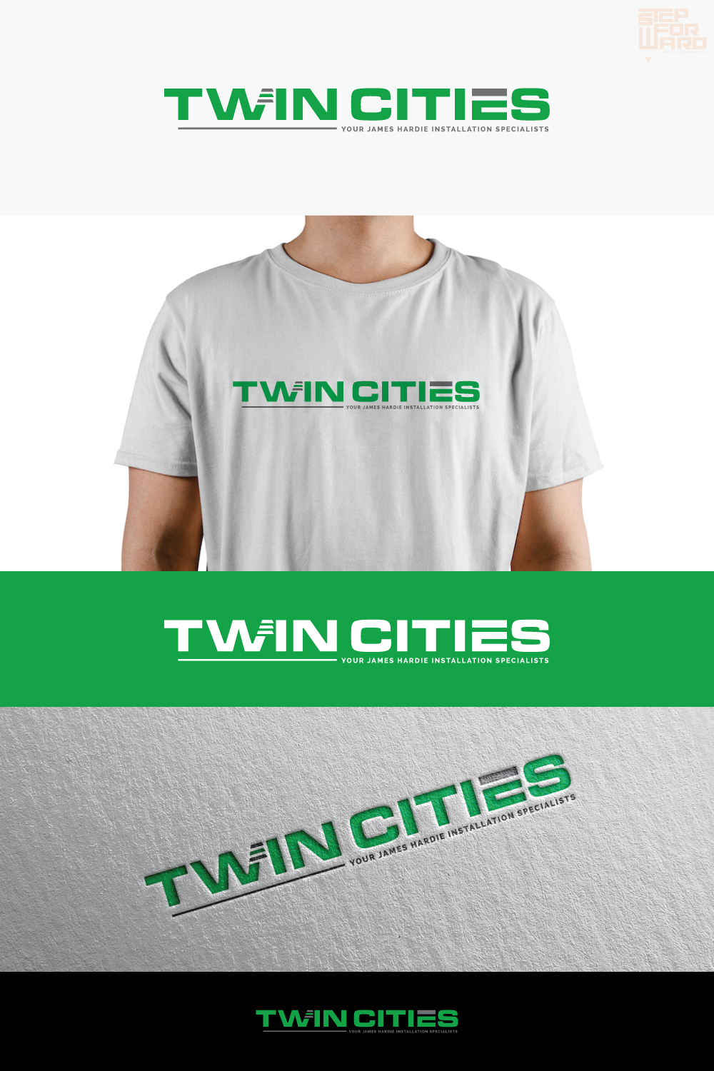 Logo Design by step forward 2 for Twin Cities Siding Professionals | Design #21655093