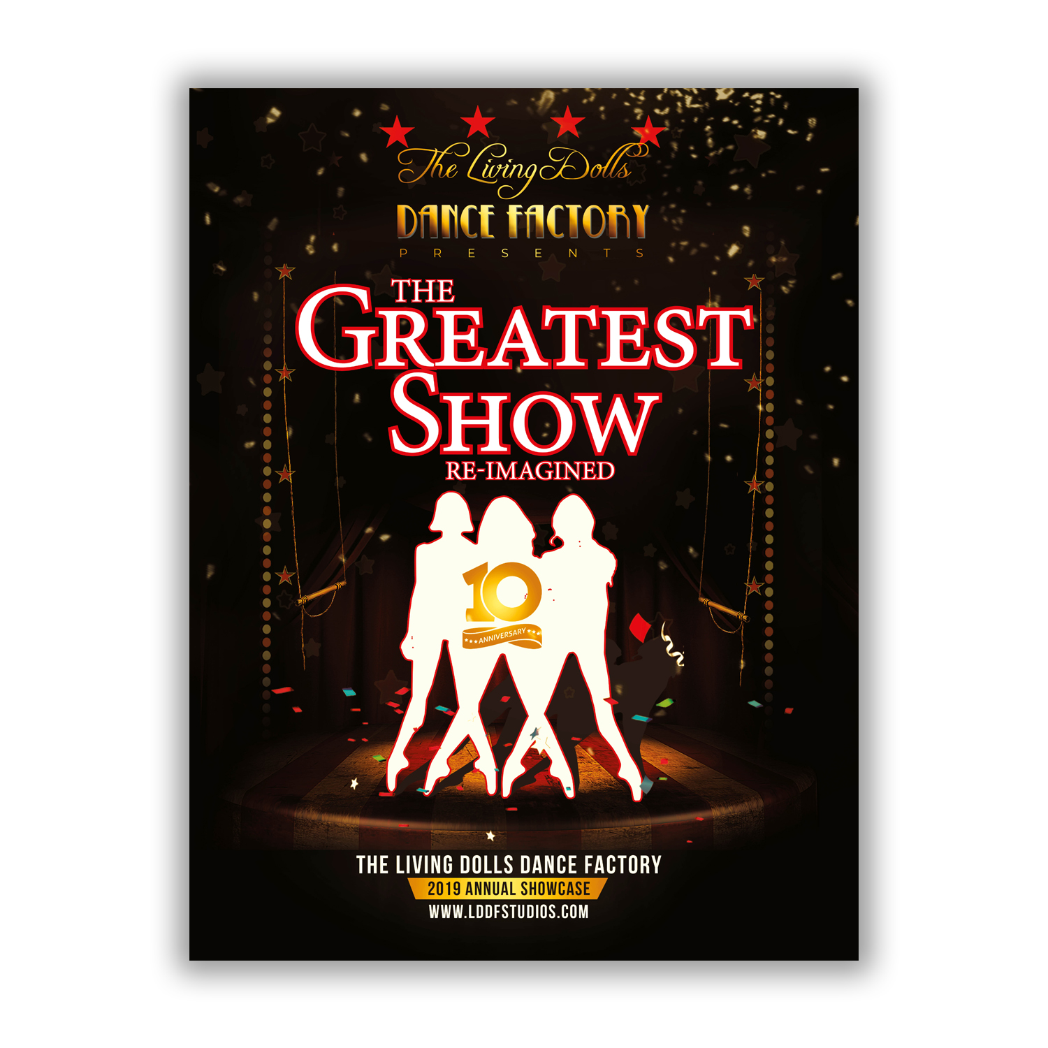 Design de Flyer par Mariyam Khan pour The Living Dolls Dance Factory | Design #21668445