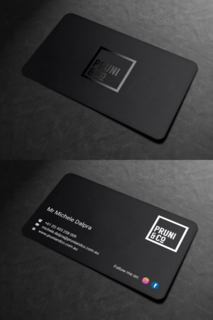 Design de Carte de Visite par INDIAN_Ashok pour Pruni and Co | Design : #21662289