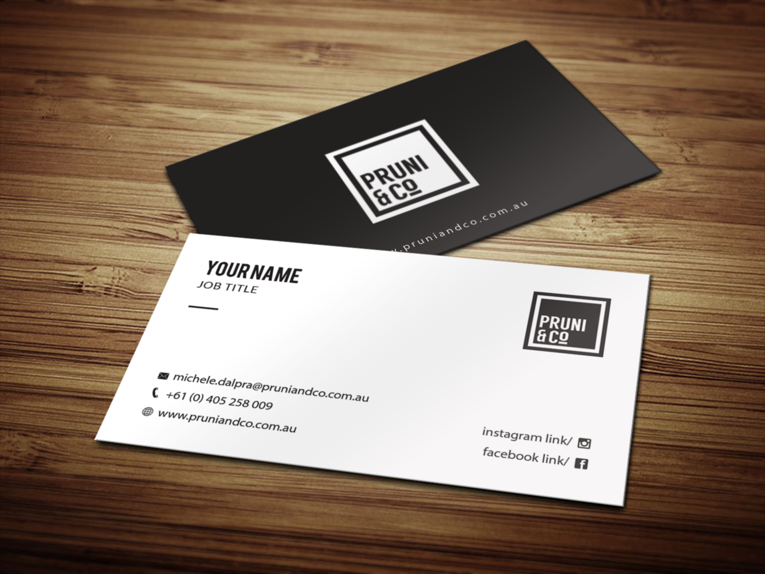 Business Card Design by Riz' for Pruni and Co | Design #21663102