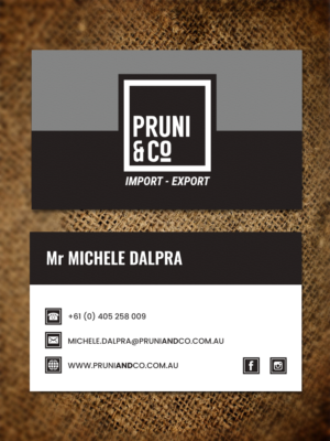 Pruni and Co Business Card Design  | Design de Carte de Visite par JK18