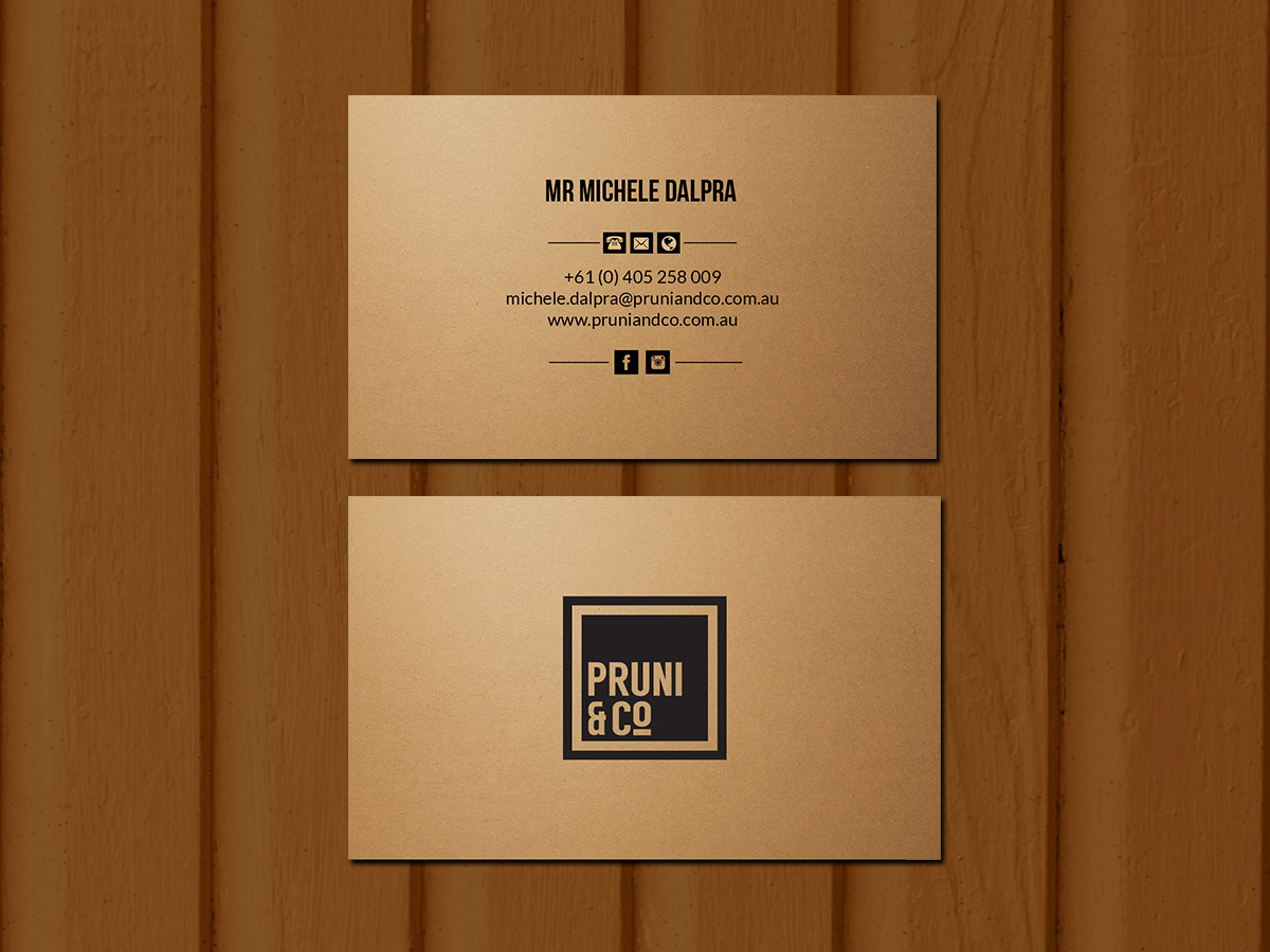 Business Card Design by Creations Box 2015 for Pruni and Co | Design #21666168