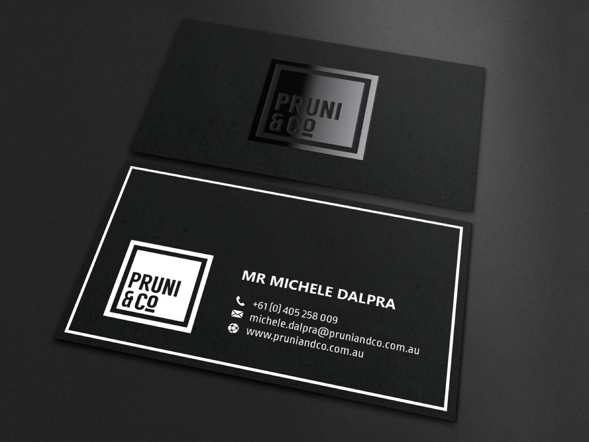 Design de Carte de Visite par LAXMI DESIGNHUB pour Pruni and Co | Design #21665579