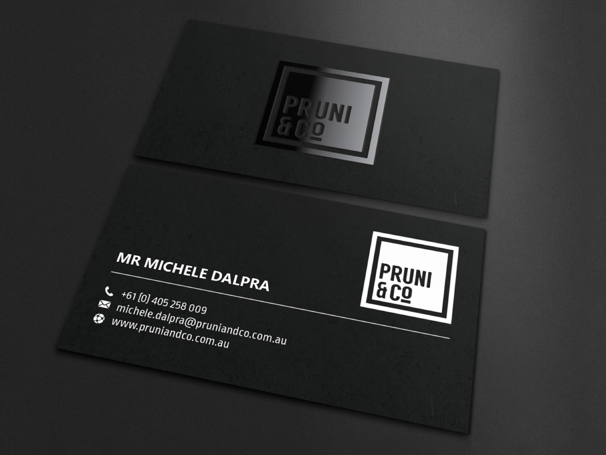 Design de Carte de Visite par LAXMI DESIGNHUB pour Pruni and Co | Design #21665580