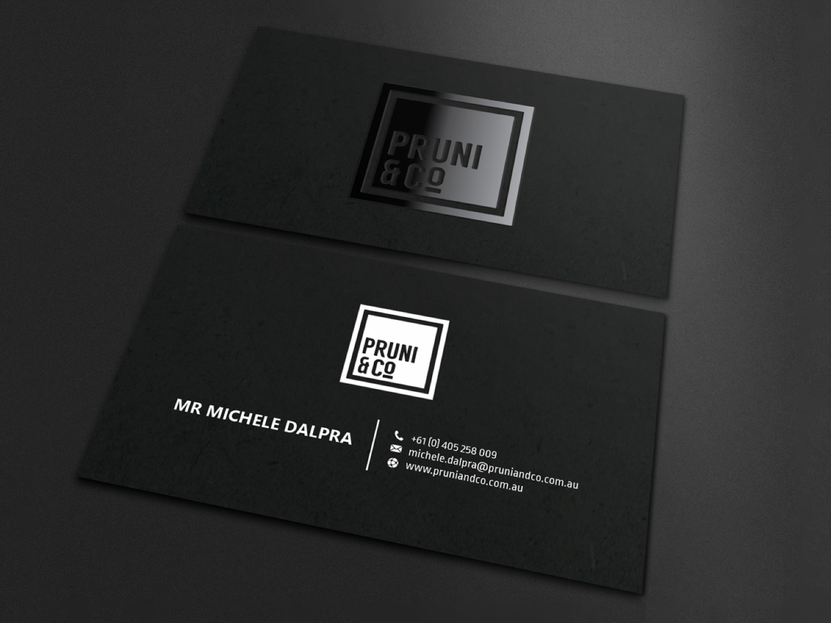 Diseño de Tarjeta de Presentación por LAXMI DESIGNHUB para Pruni and Co | Diseño #21665582