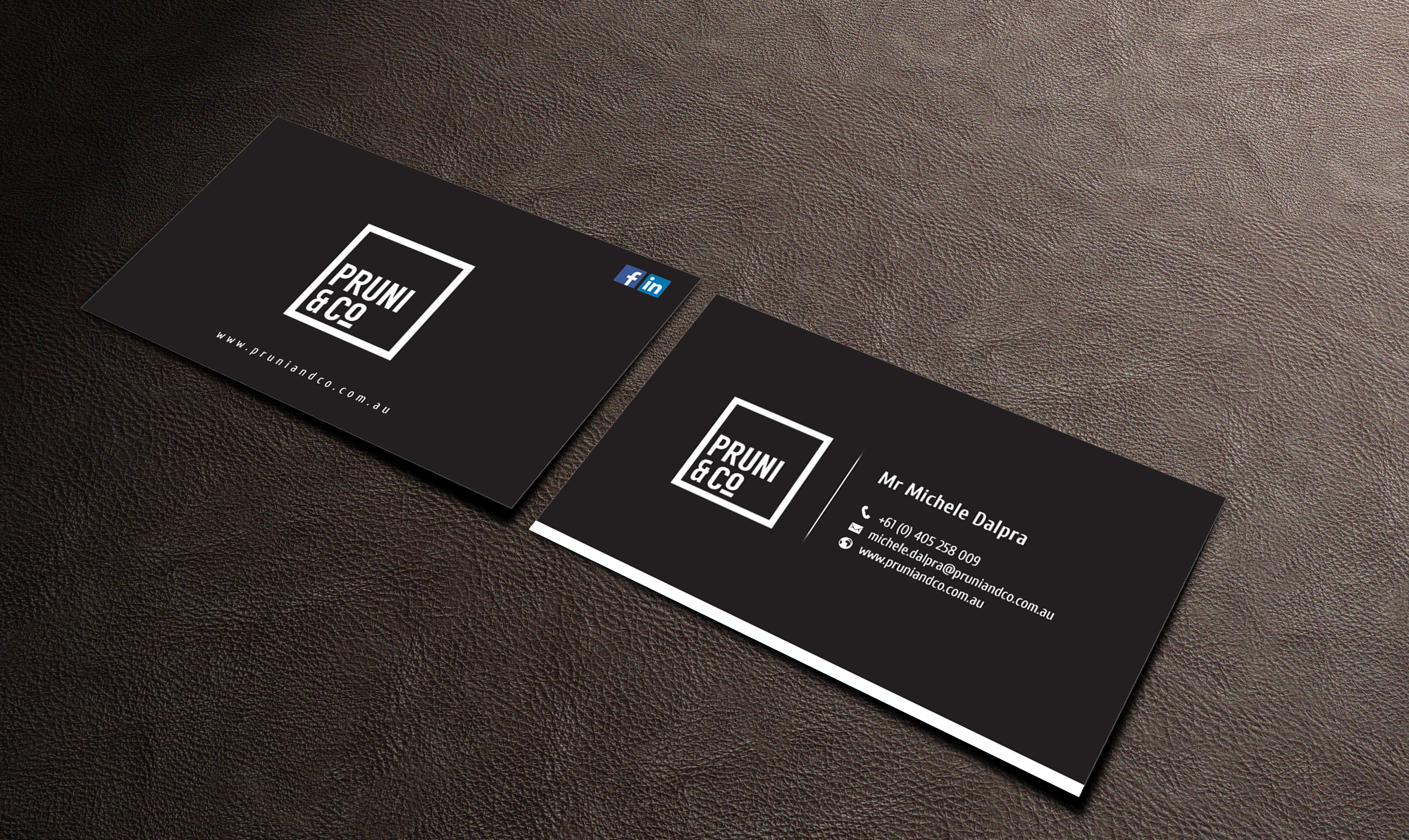 Design de Carte de Visite par chandrayaan.creative pour Pruni and Co | Design #21661543