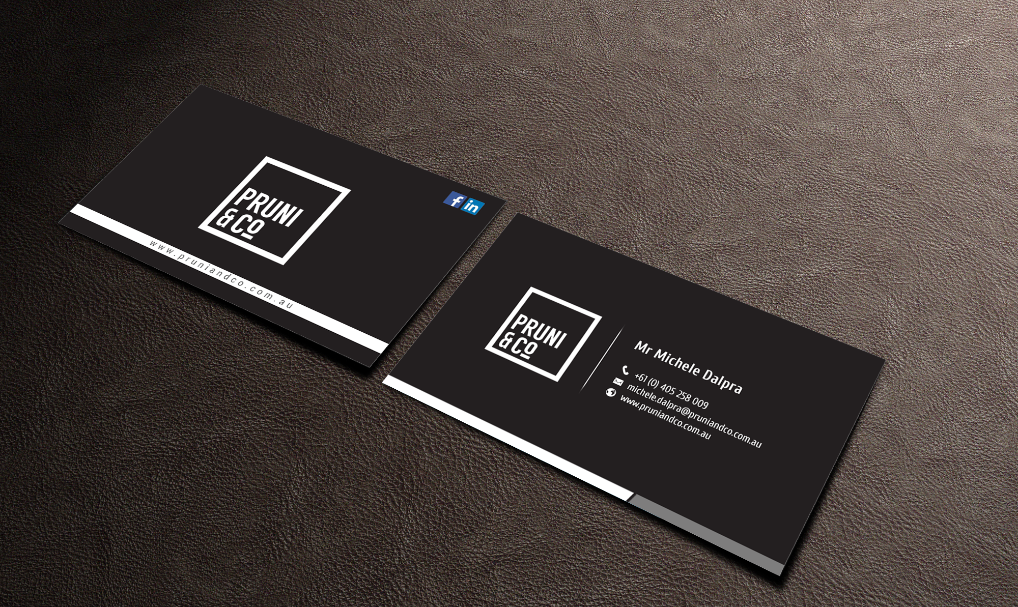 Business Card Design by chandrayaan.creative for Pruni and Co | Design #21661545