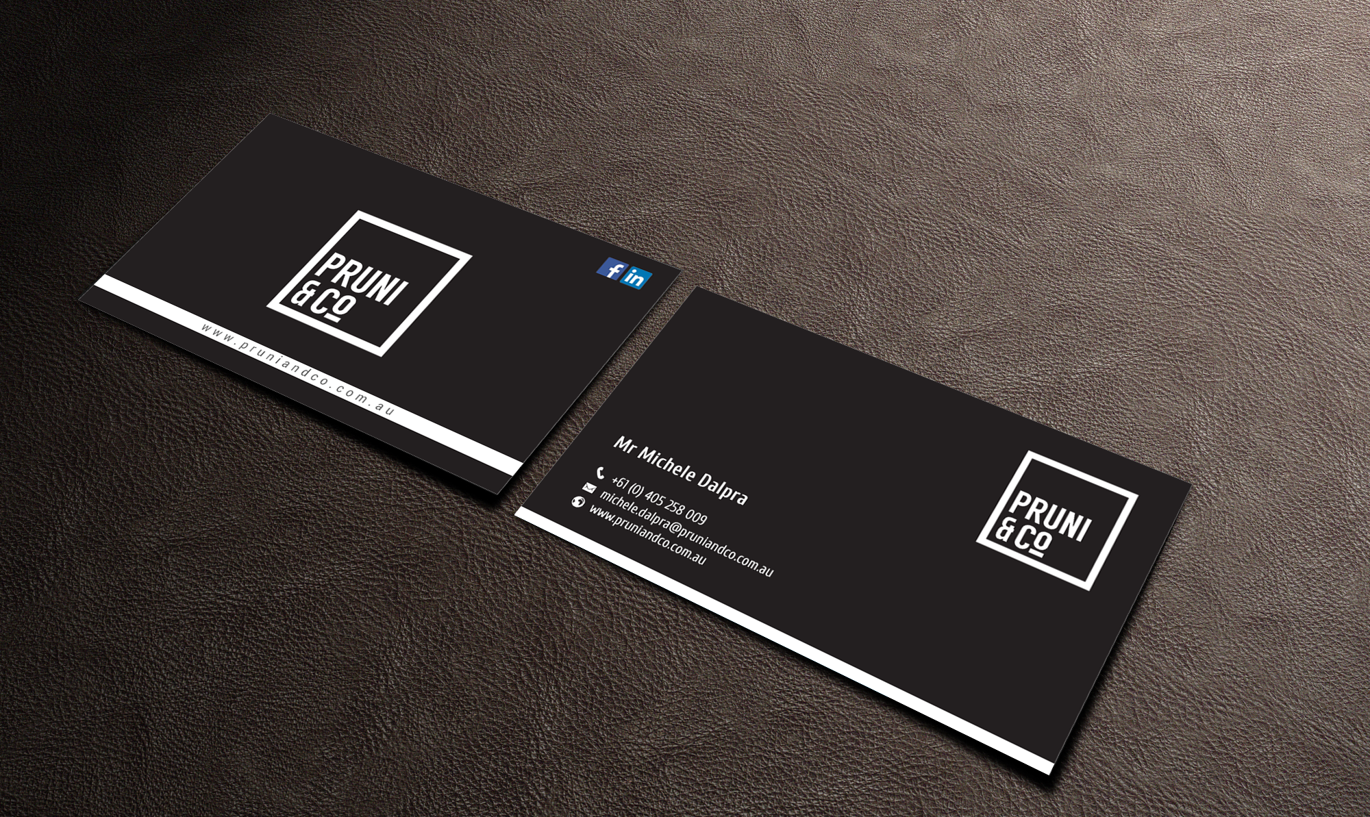 Business Card Design by chandrayaan.creative for Pruni and Co | Design #21661546