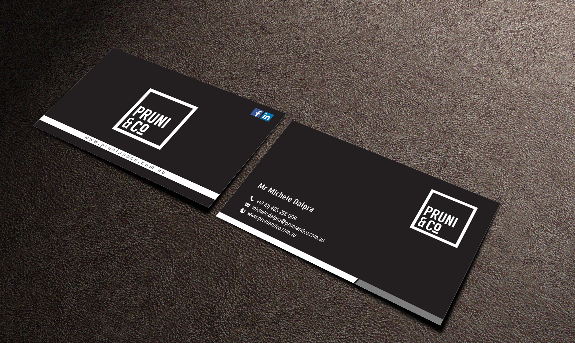 Business Card Design by chandrayaan.creative for Pruni and Co | Design #21661547