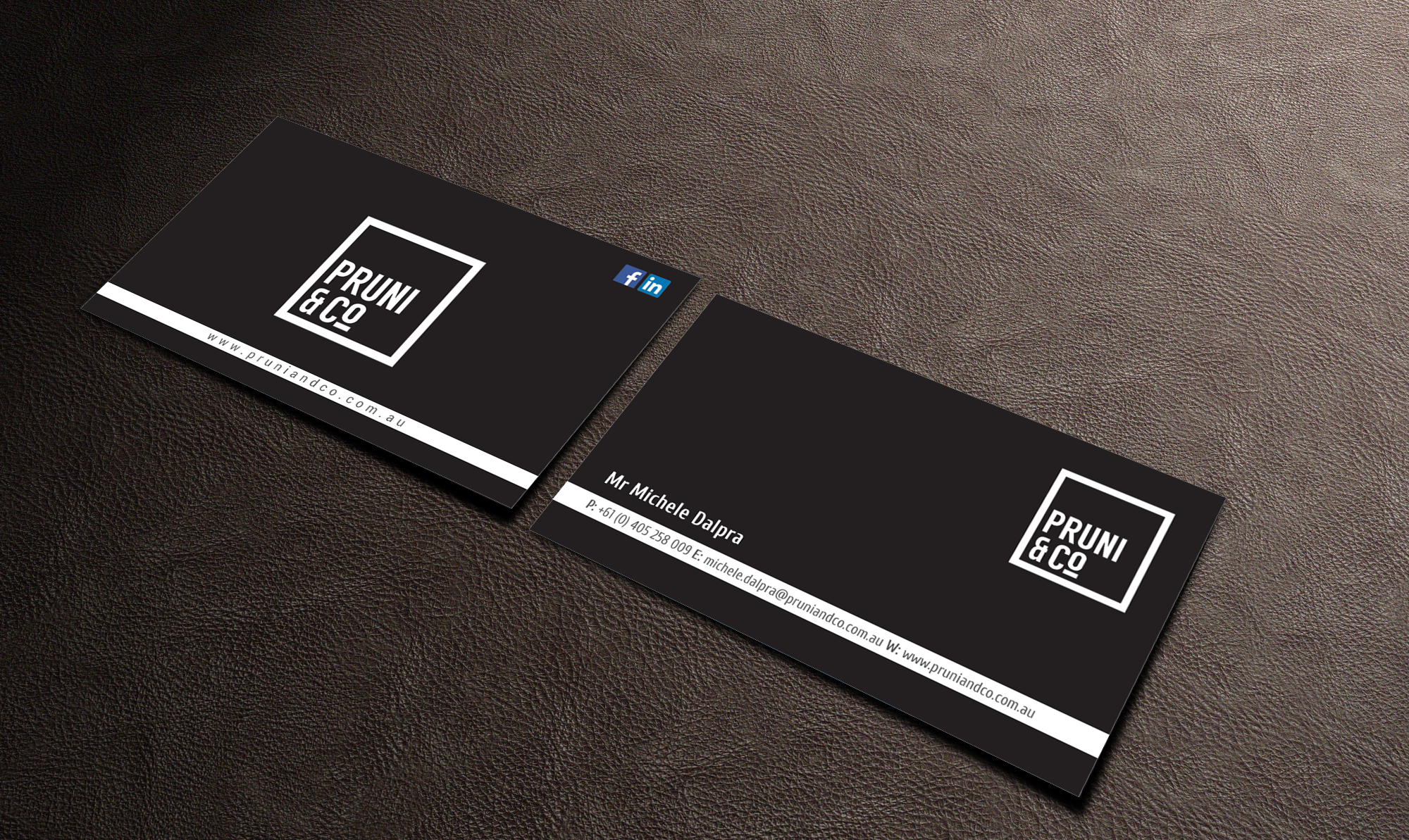 Business Card Design by chandrayaan.creative for Pruni and Co | Design #21661548