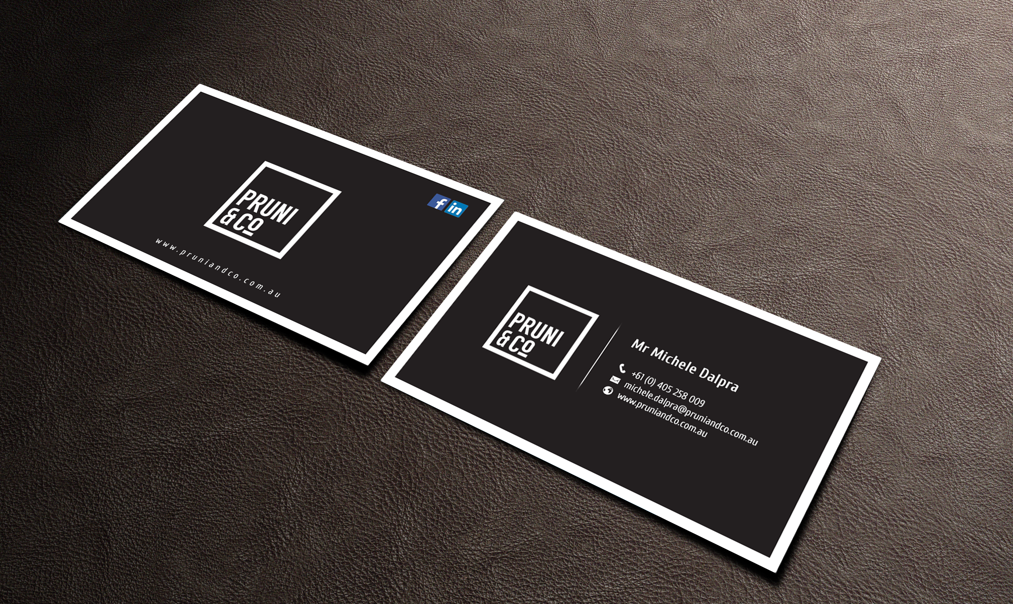 Design de Carte de Visite par chandrayaan.creative pour Pruni and Co | Design #21661549