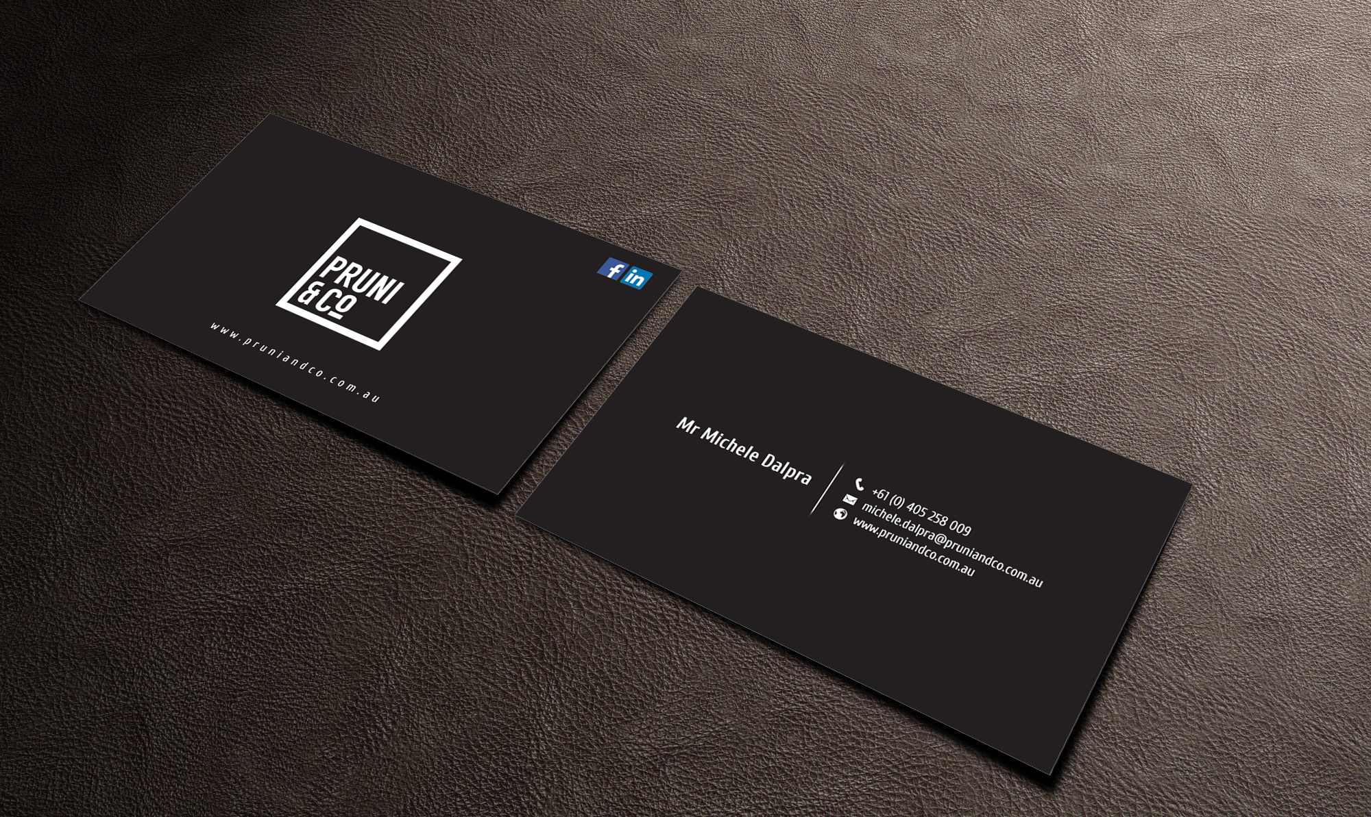 Business Card Design by chandrayaan.creative for Pruni and Co | Design #21661550