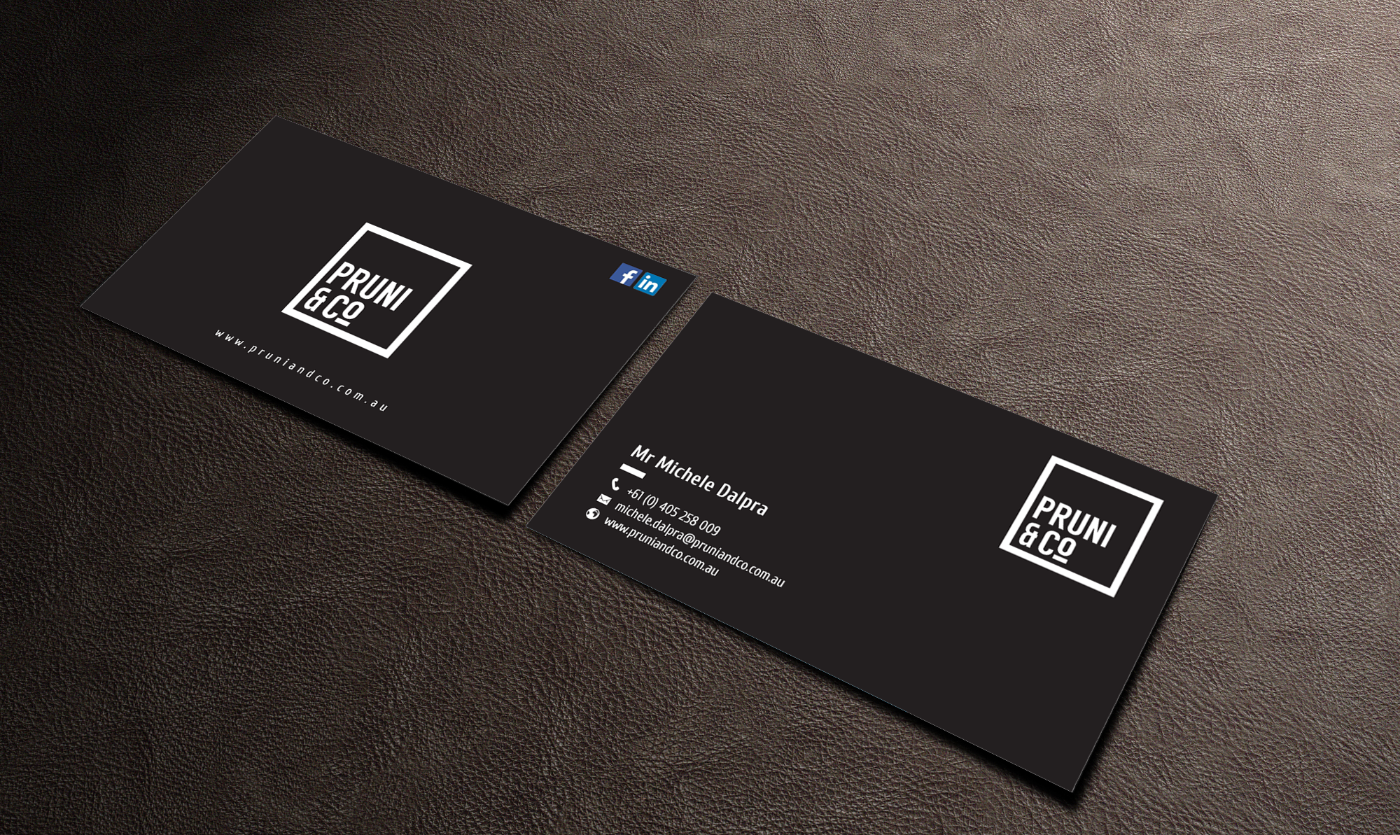 Business Card Design by chandrayaan.creative for Pruni and Co | Design #21661552