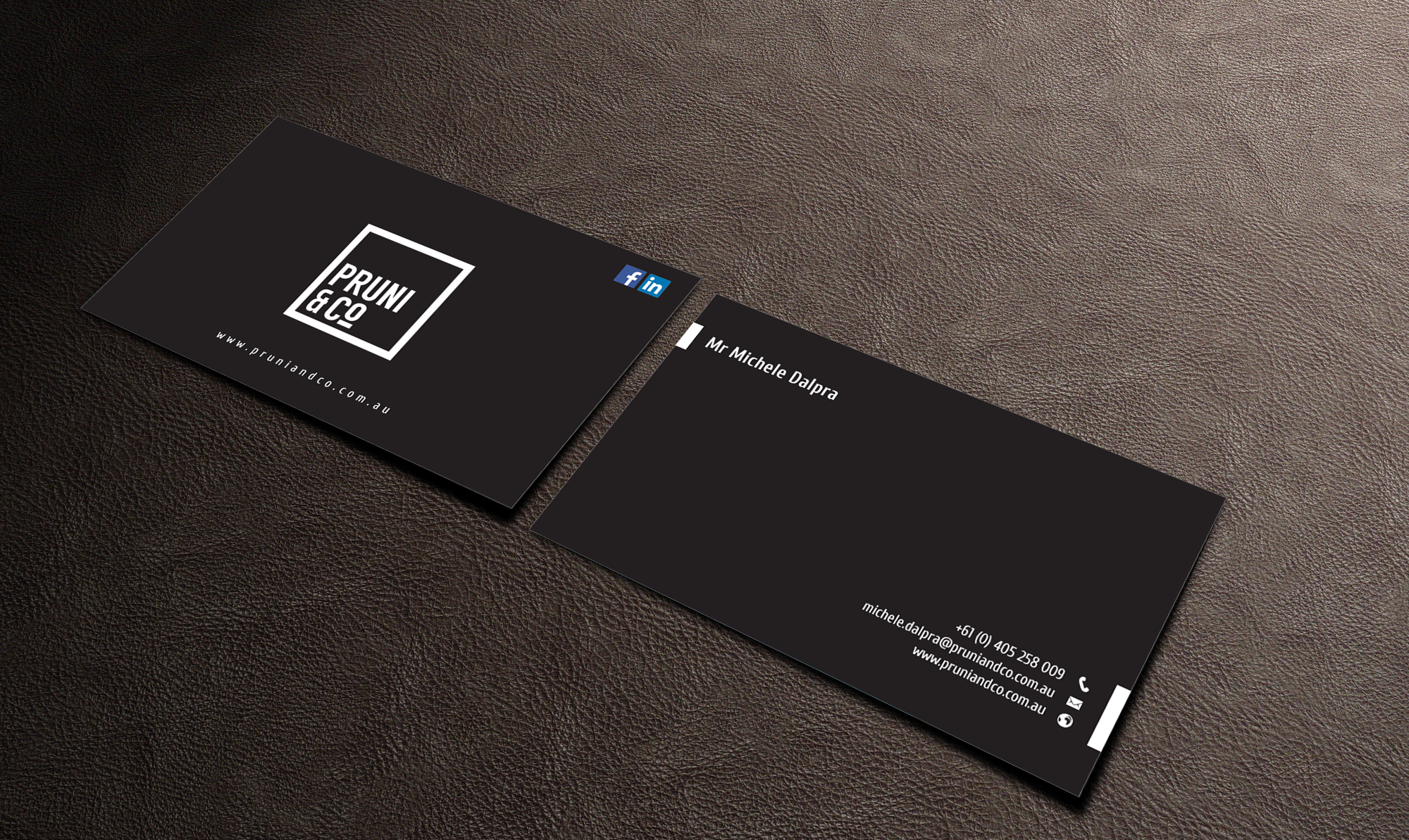Design de Carte de Visite par chandrayaan.creative pour Pruni and Co | Design #21661556