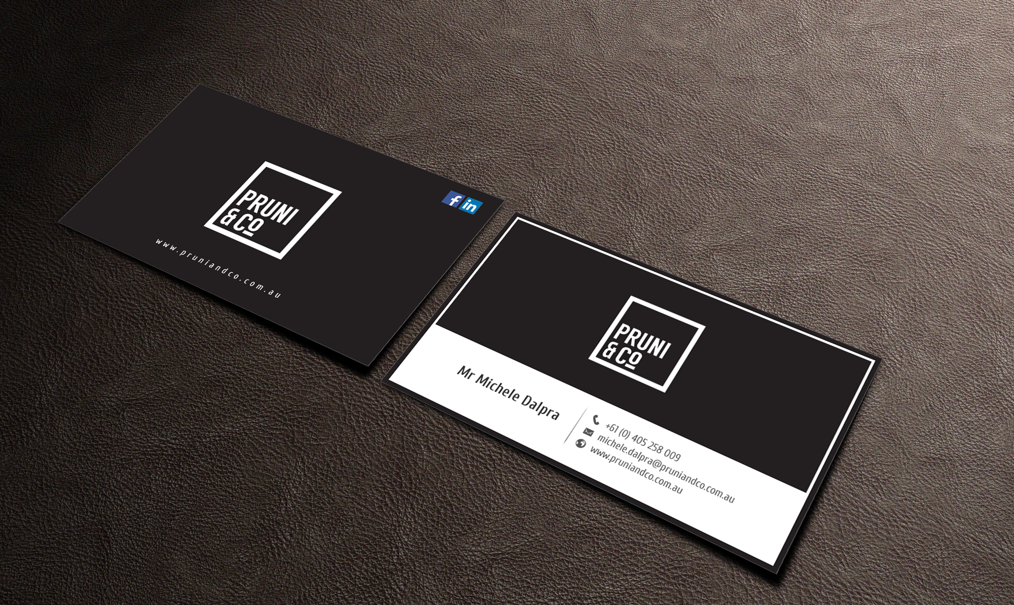 Design de Carte de Visite par chandrayaan.creative pour Pruni and Co | Design #21661559