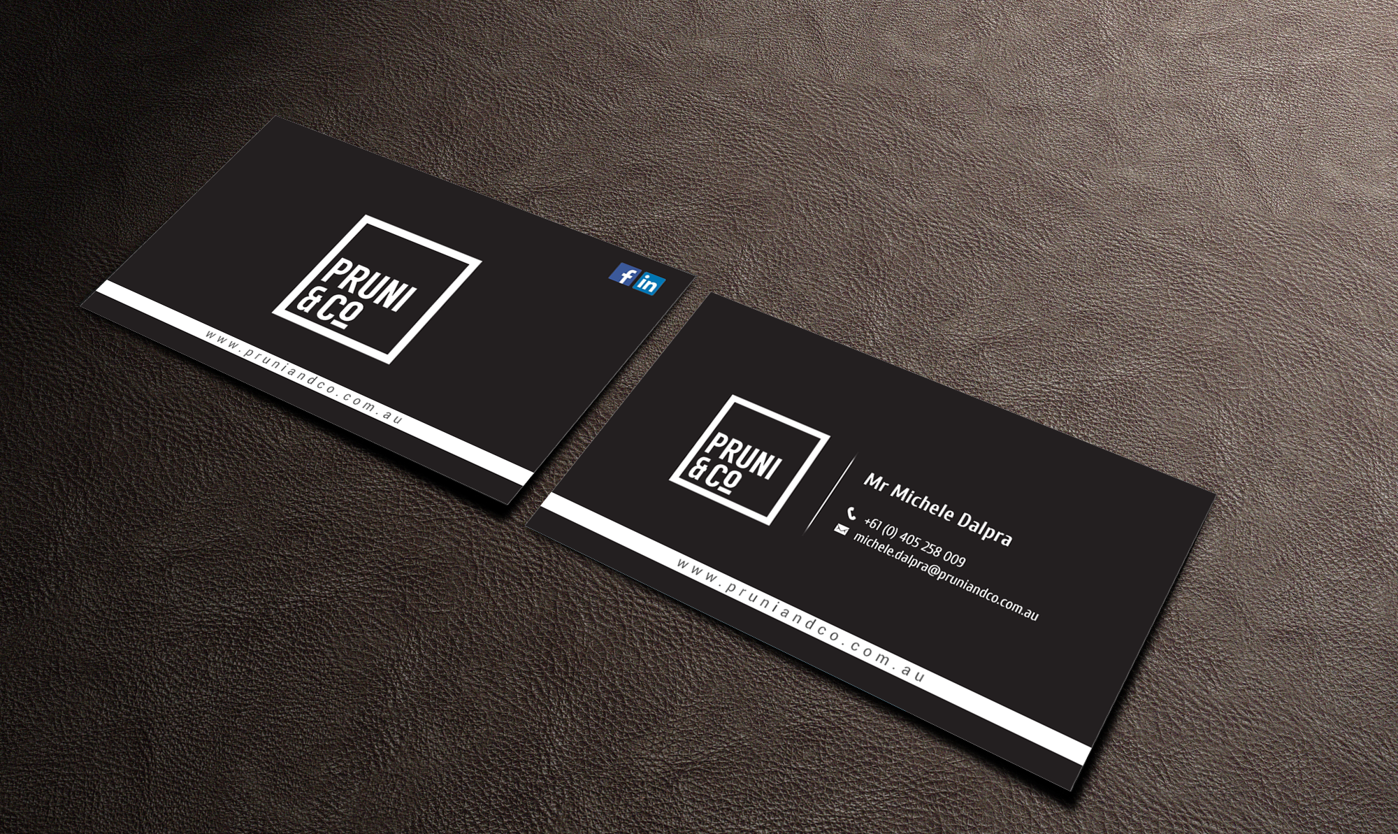 Design de Carte de Visite par chandrayaan.creative pour Pruni and Co | Design #21661661