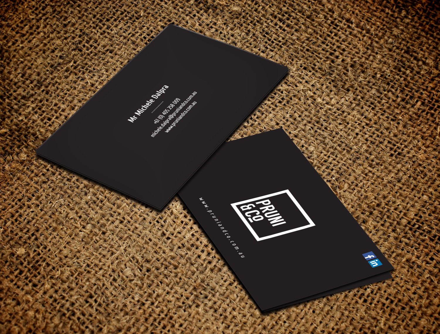 Business Card Design by chandrayaan.creative for Pruni and Co | Design #21689753