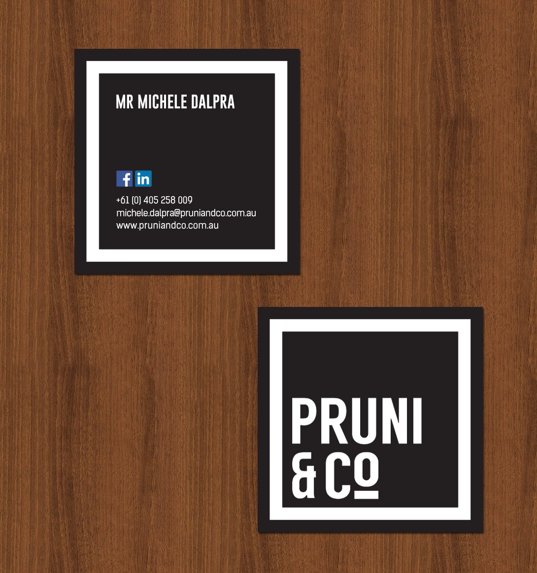 Business Card Design by chandrayaan.creative for Pruni and Co | Design #21689754