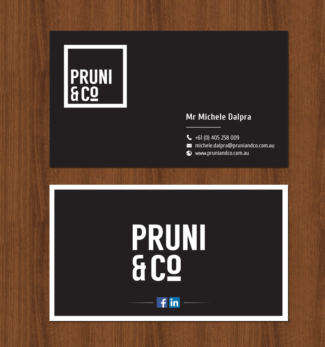 Business Card Design by chandrayaan.creative for Pruni and Co | Design #21689755