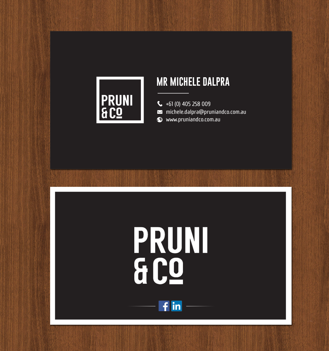 Business Card Design by chandrayaan.creative for Pruni and Co | Design #21689756