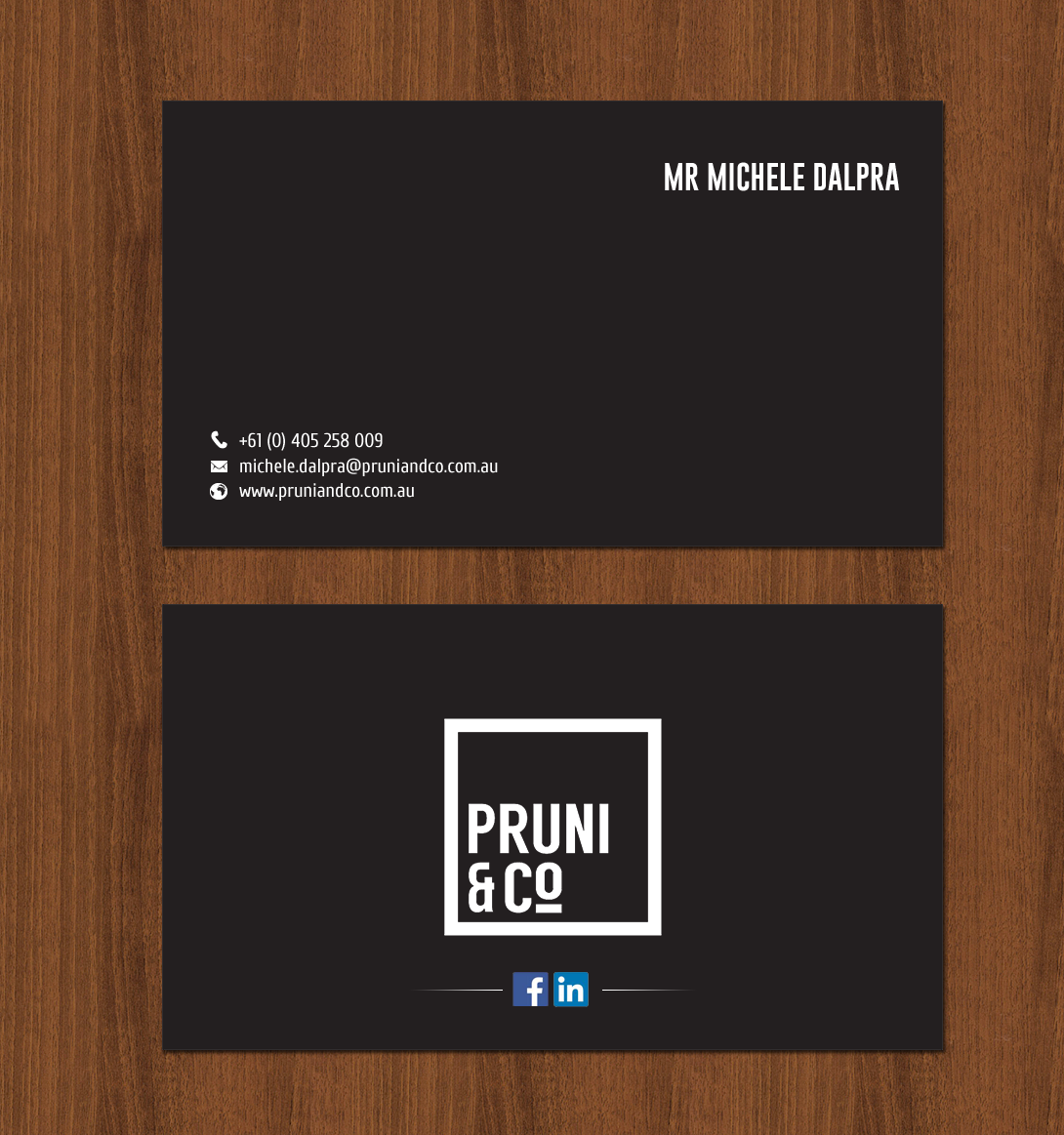 Business Card Design by chandrayaan.creative for Pruni and Co | Design #21689757