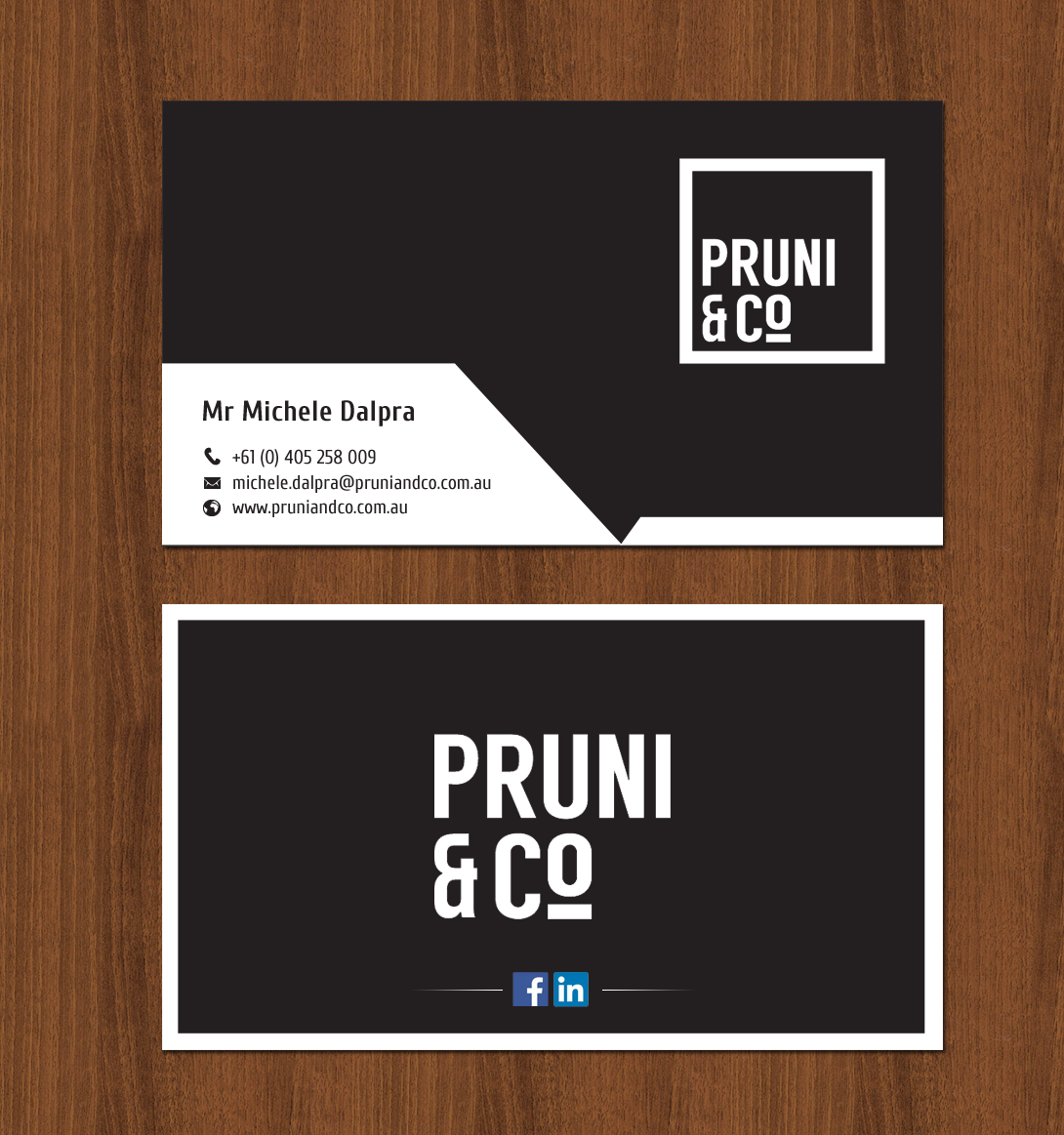 Business Card Design by chandrayaan.creative for Pruni and Co | Design #21689760