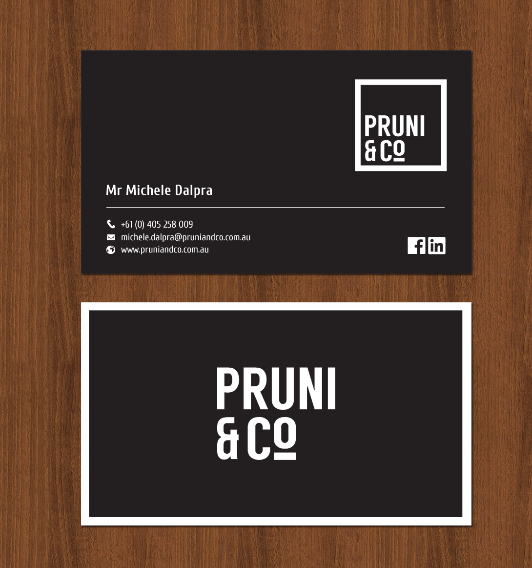 Business Card Design by chandrayaan.creative for Pruni and Co | Design #21689761
