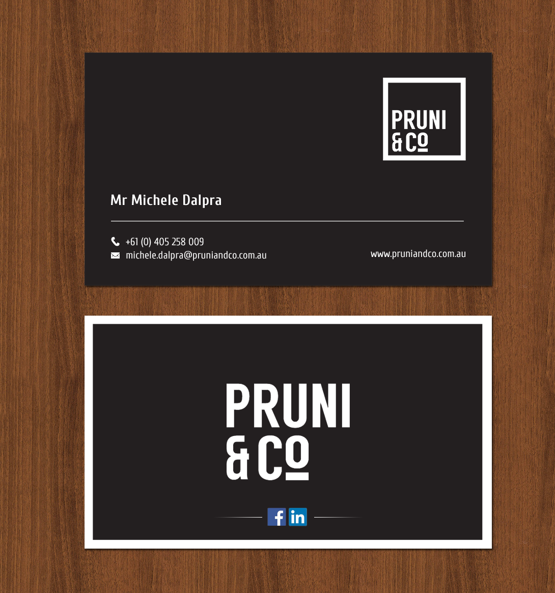 Business Card Design by chandrayaan.creative for Pruni and Co | Design #21689762