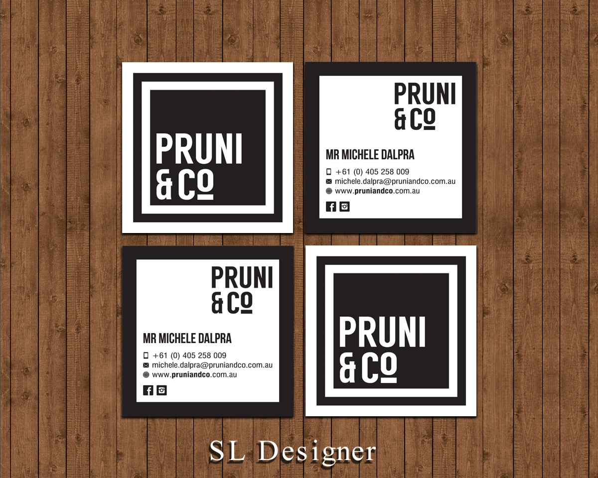Diseño de Tarjeta de Presentación por SL Designer para Pruni and Co | Diseño #21661040