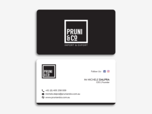 Business Card Design by Moumita_ for Pruni and Co | Design: #21661587