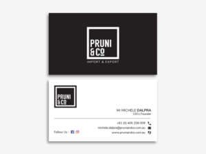 Business Card Design by Moumita_ for Pruni and Co | Design: #21661758
