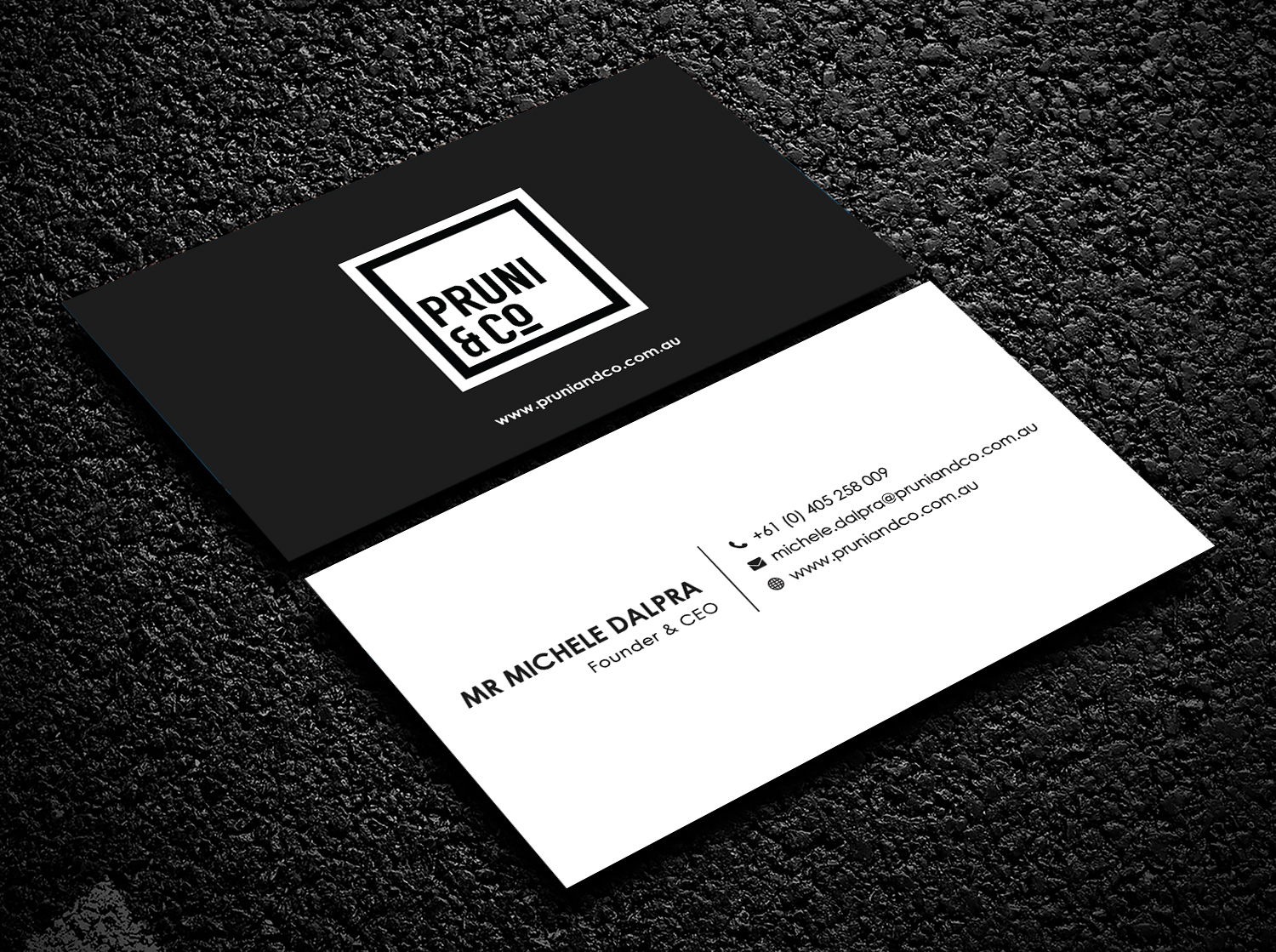 Business Card Design by Bold Pixels for Pruni and Co | Design #21660054