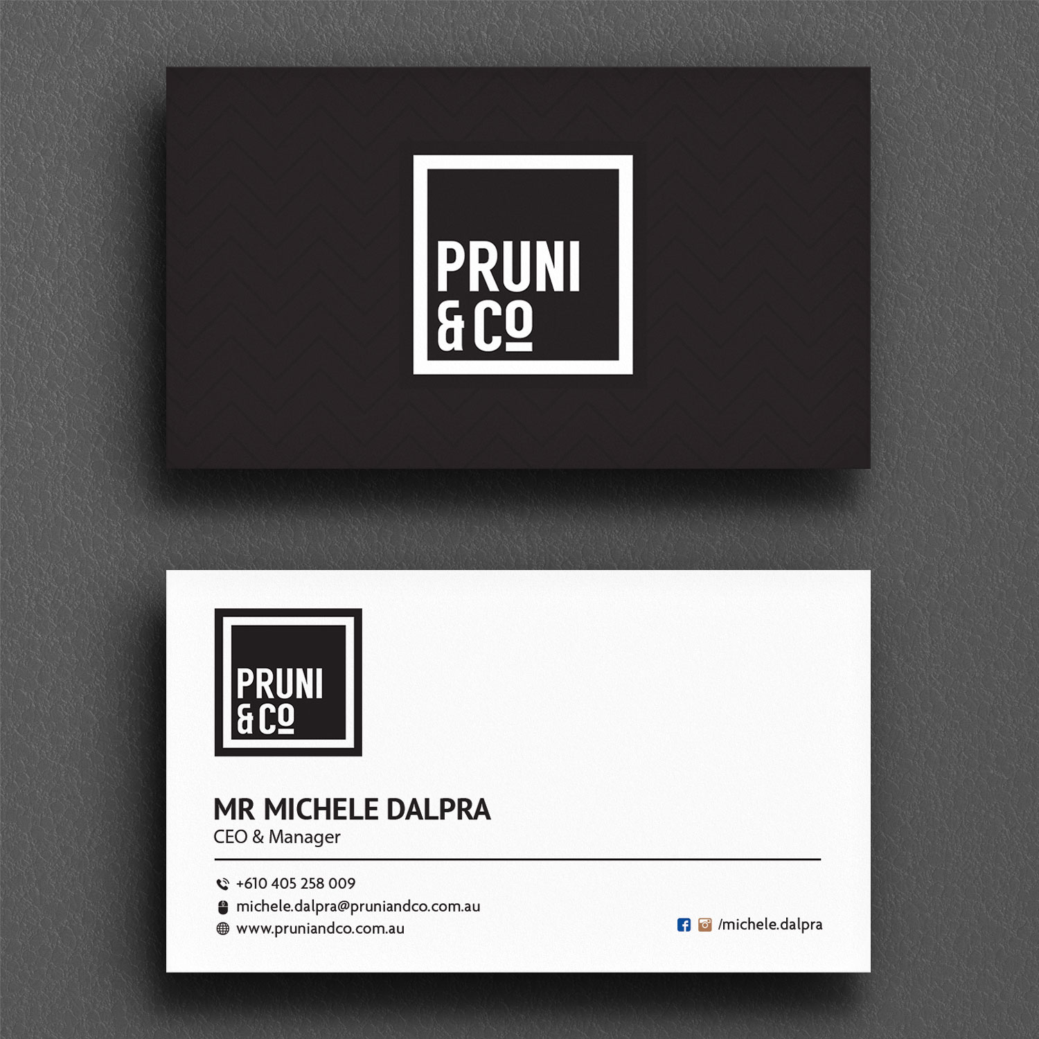 Business Card Design by Sujan4art for Pruni and Co | Design #21662592