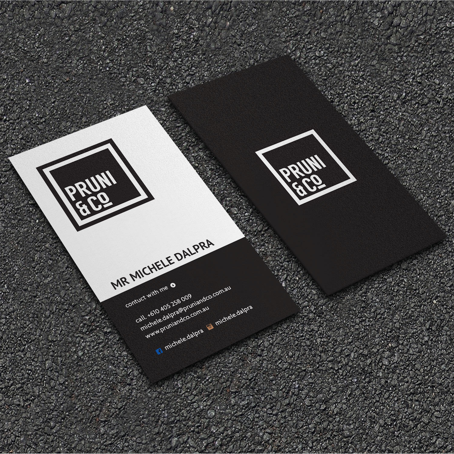 Business Card Design by Sujan4art for Pruni and Co | Design #21662595