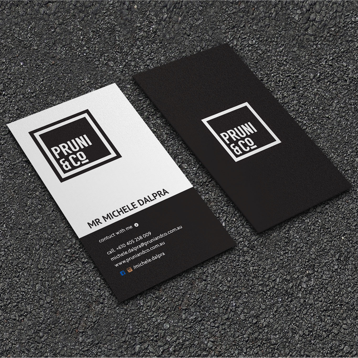 Business Card Design by Sujan4art for Pruni and Co | Design #21662596