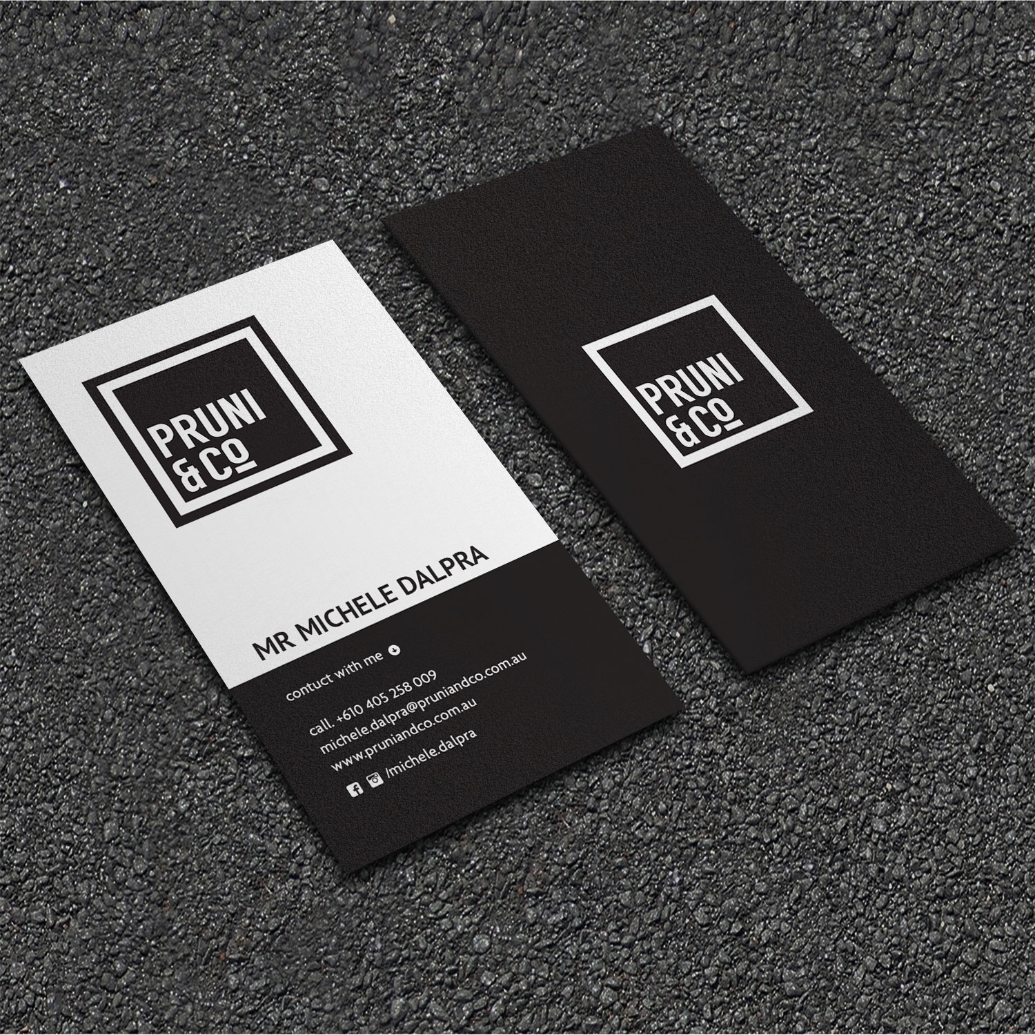 Business Card Design by Sujan4art for Pruni and Co | Design #21662604