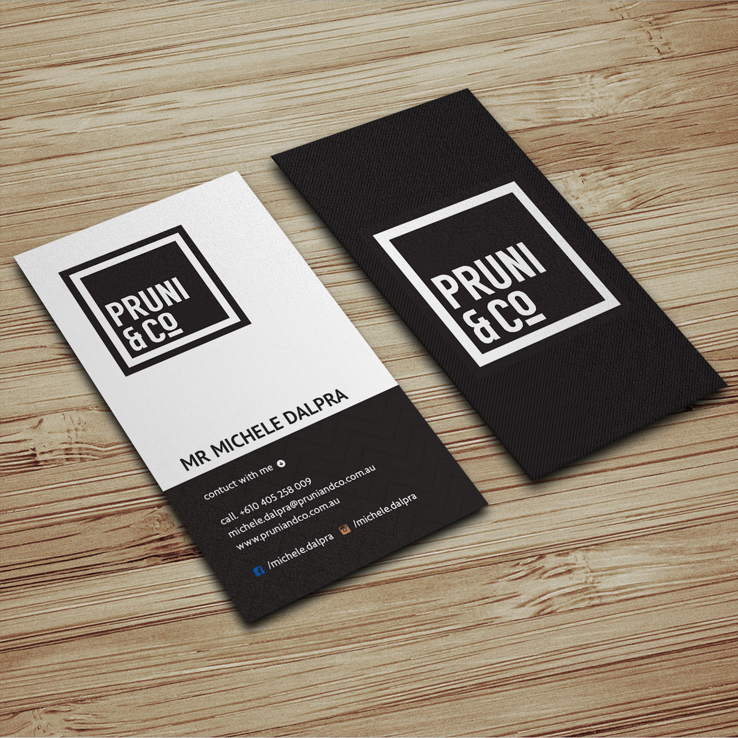 Business Card Design by Sujan4art for Pruni and Co | Design #21662608