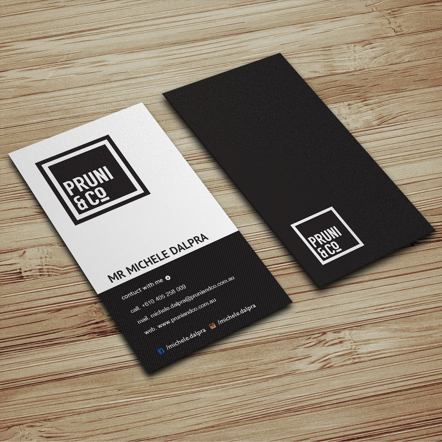 Business Card Design by Sujan4art for Pruni and Co | Design #21662622
