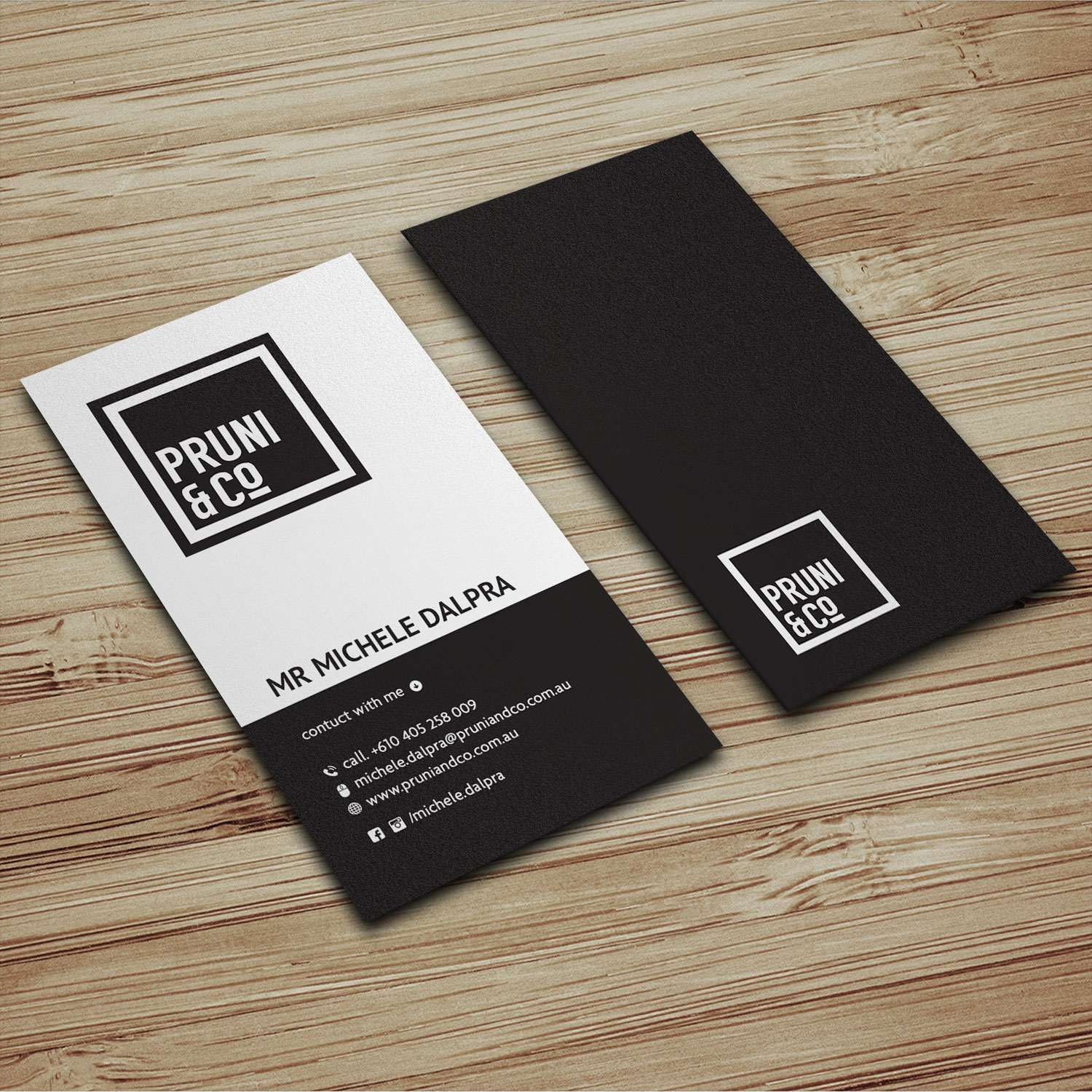 Business Card Design by Sujan4art for Pruni and Co | Design #21662624