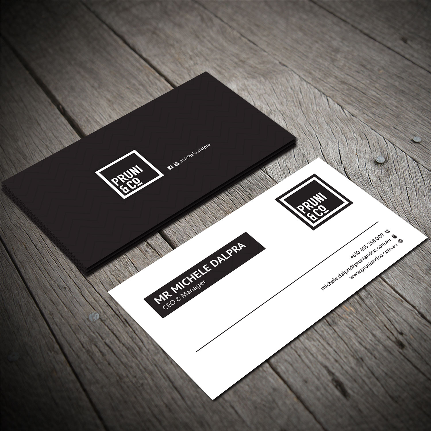 Business Card Design by Sujan4art for Pruni and Co | Design #21662629