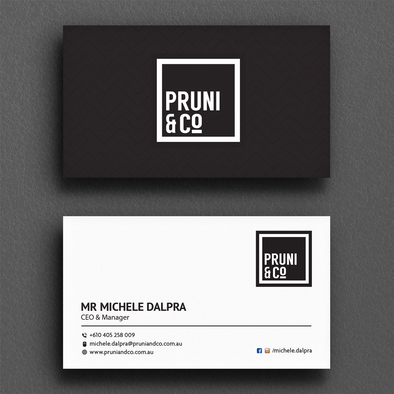 Business Card Design by Sujan4art for Pruni and Co | Design #21662638
