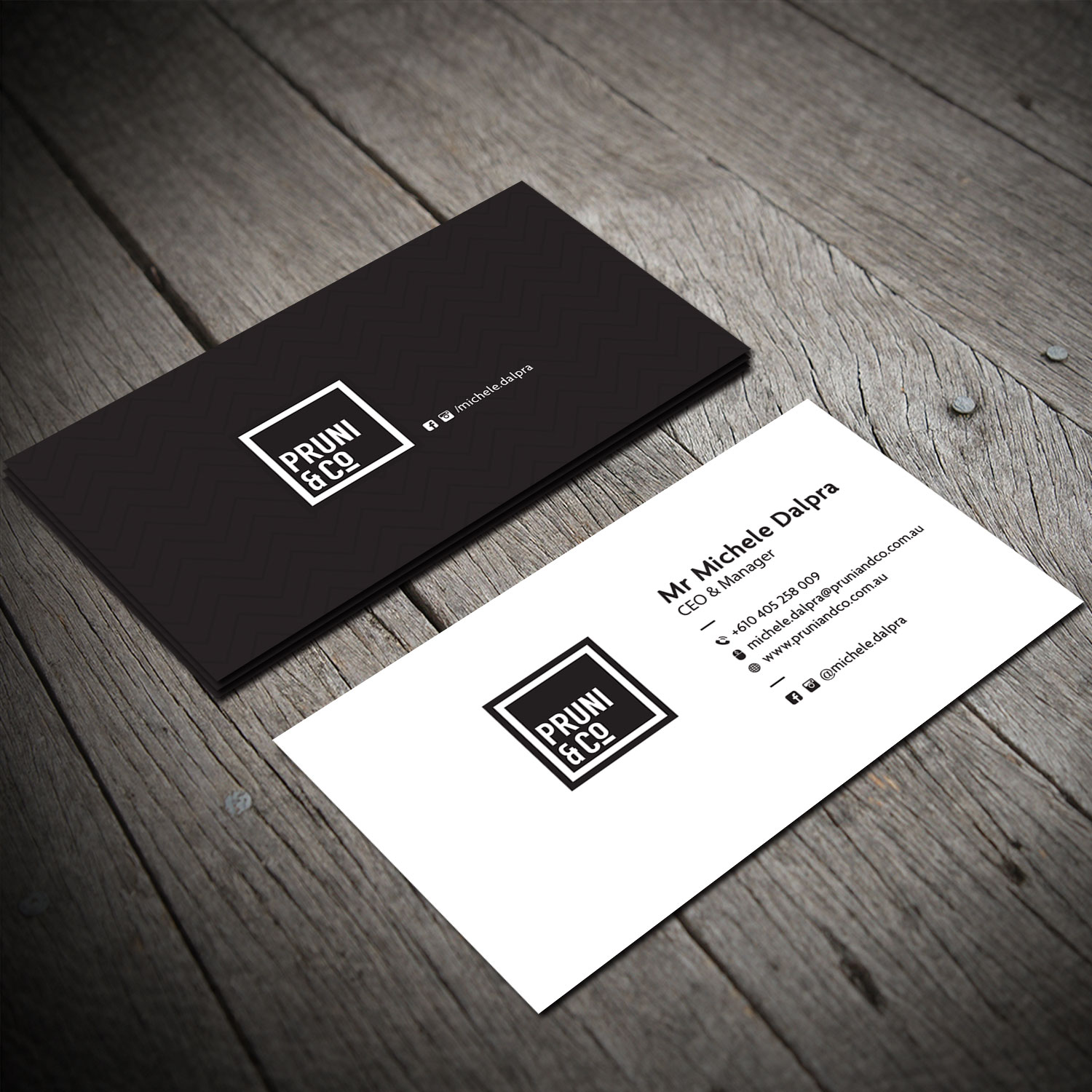 Business Card Design by Sujan4art for Pruni and Co | Design #21662639