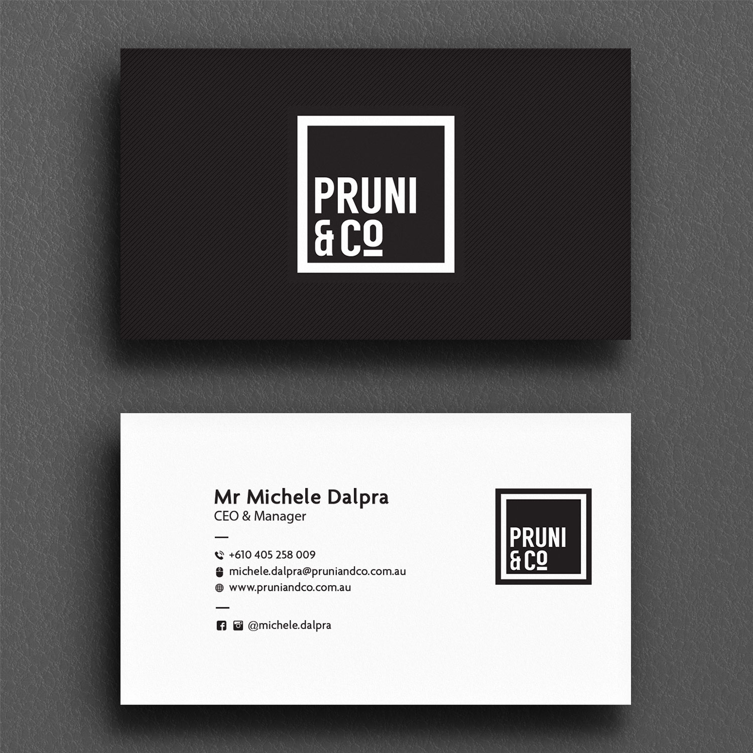 Business Card Design by Sujan4art for Pruni and Co | Design #21662640