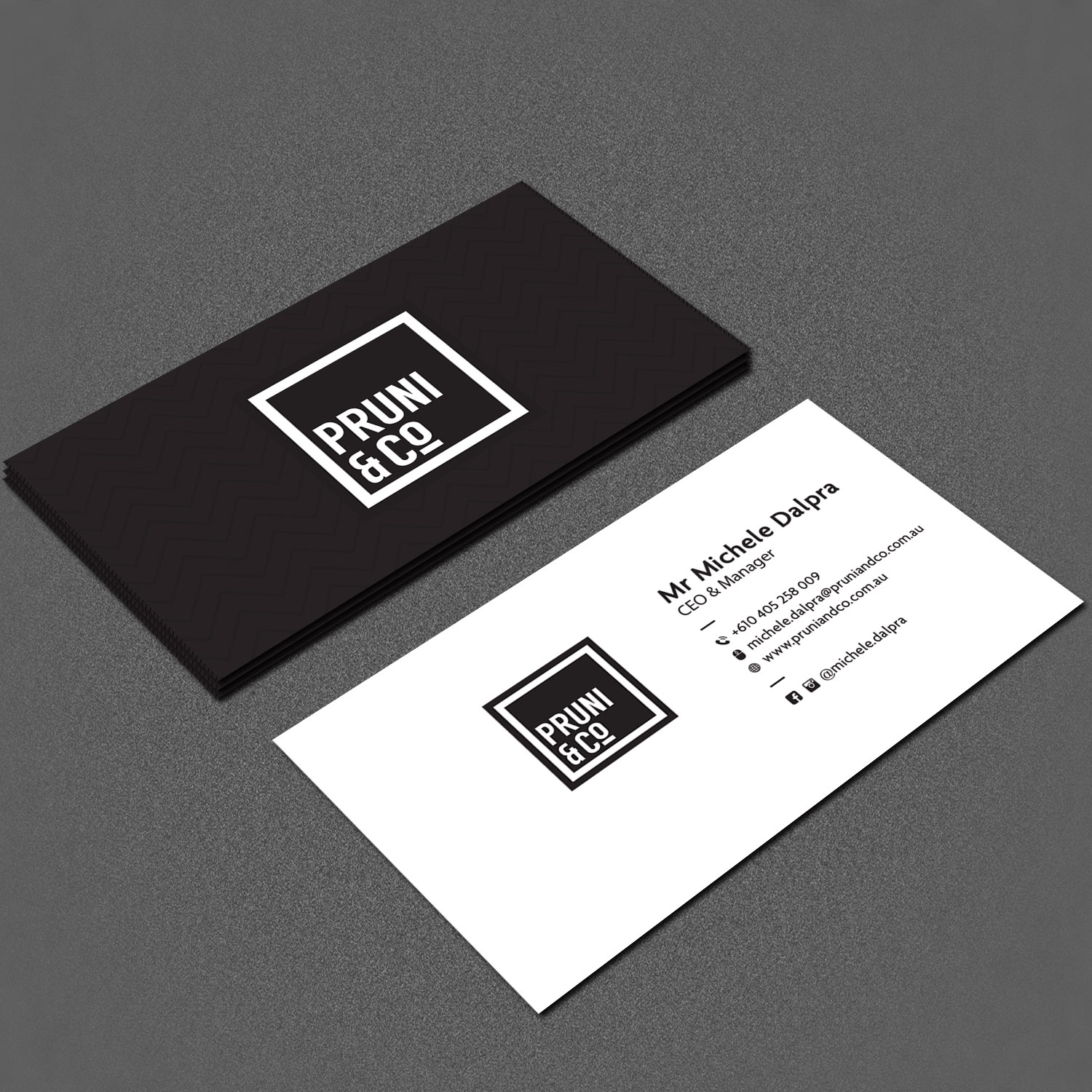 Business Card Design by Sujan4art for Pruni and Co | Design #21662641