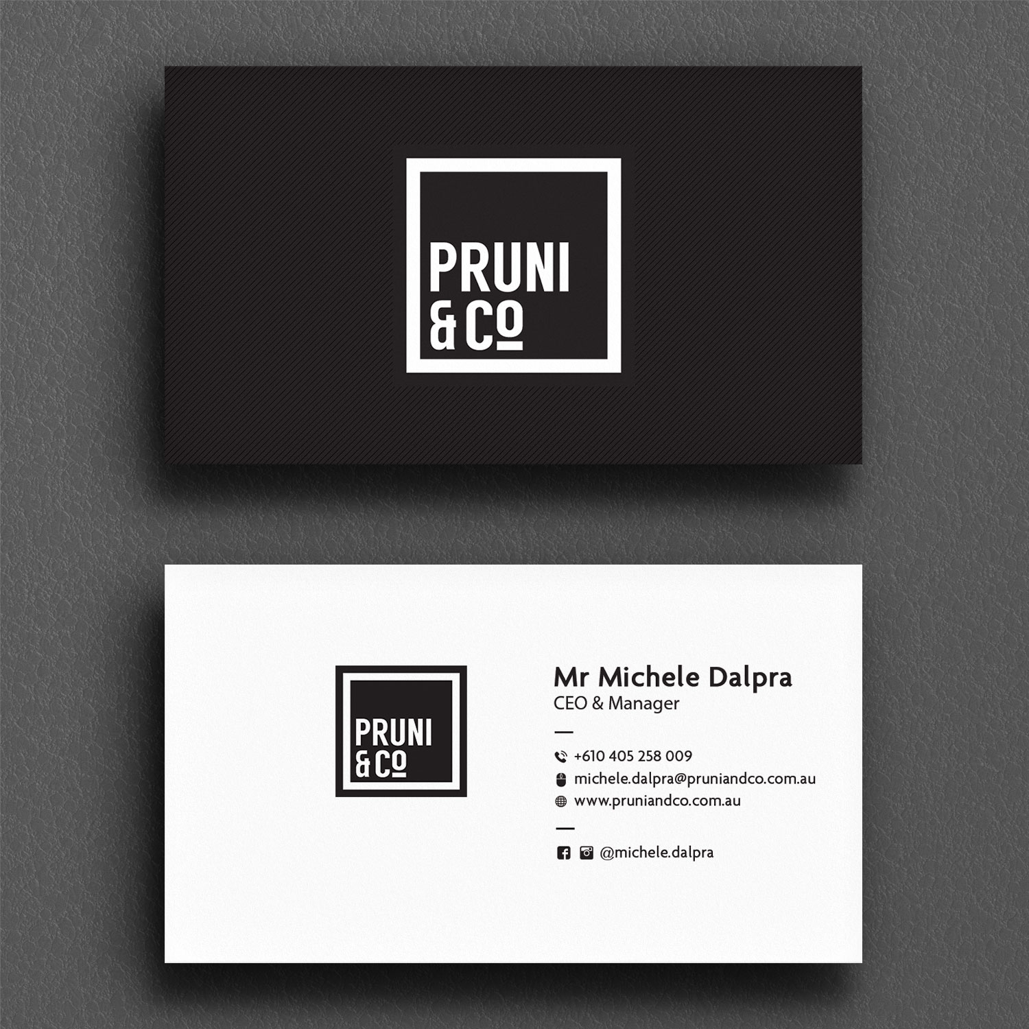 Business Card Design by Sujan4art for Pruni and Co | Design #21662643