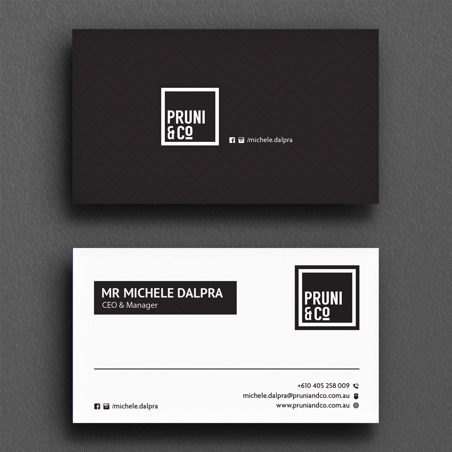 Business Card Design by Sujan4art for Pruni and Co | Design #21662649