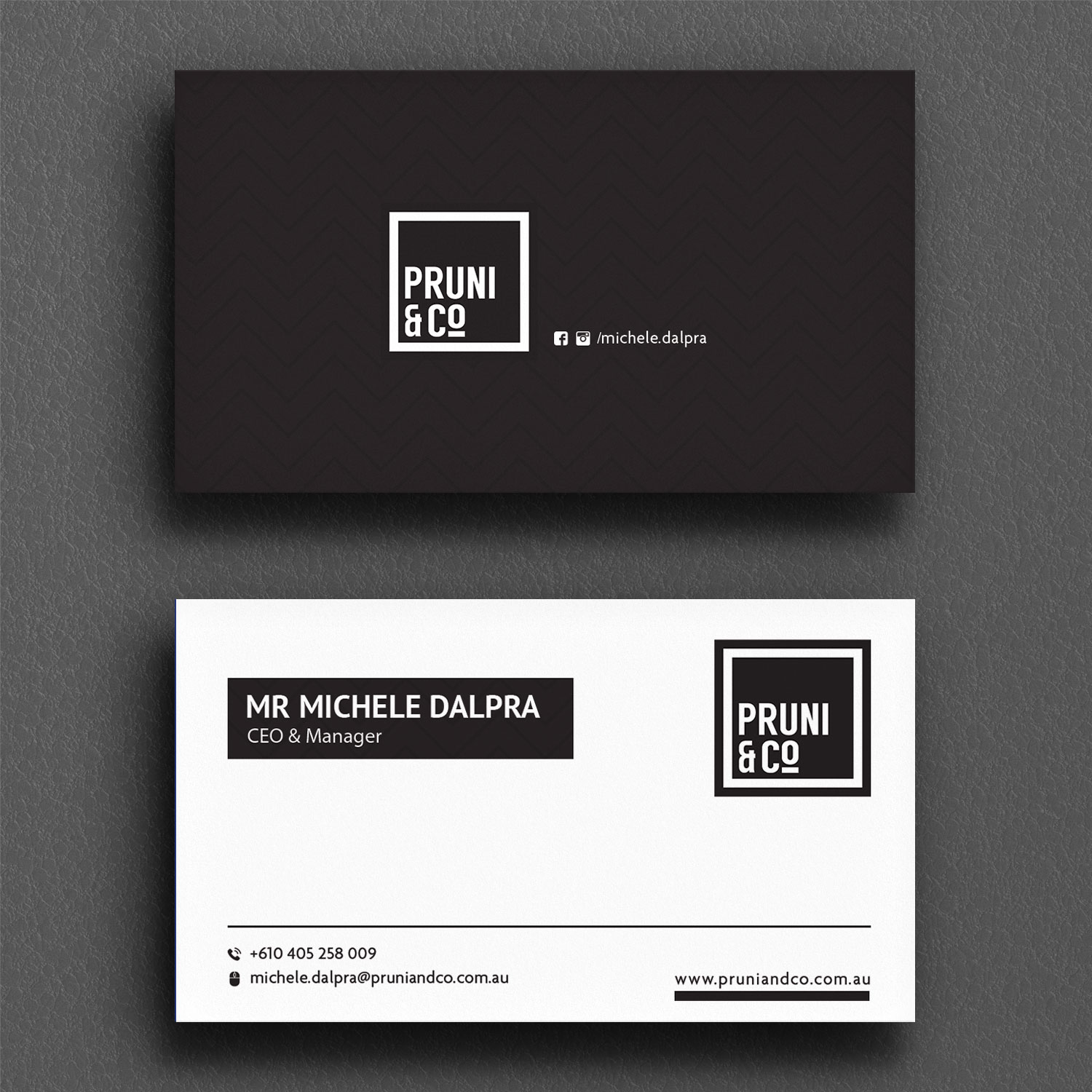 Business Card Design by Sujan4art for Pruni and Co | Design #21662650