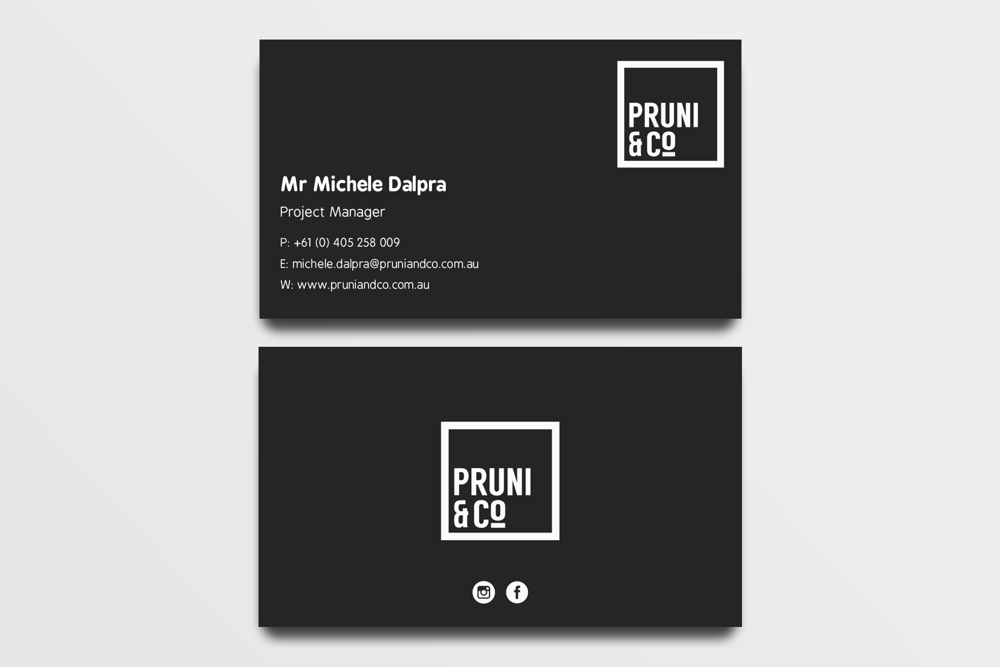 Business Card Design by Uttom 2 for Pruni and Co | Design #21662065
