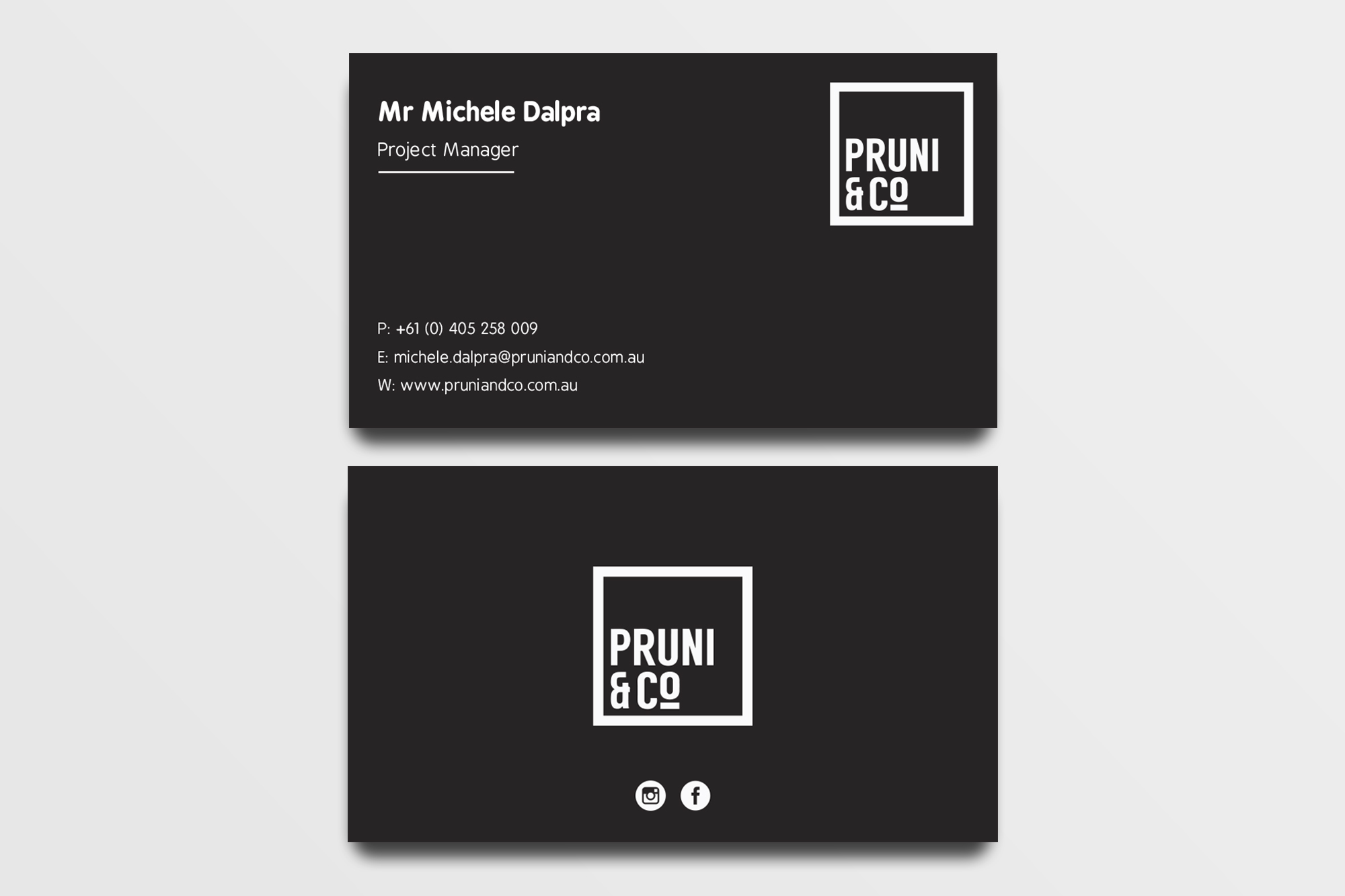 Business Card Design by Uttom 2 for Pruni and Co | Design #21662066