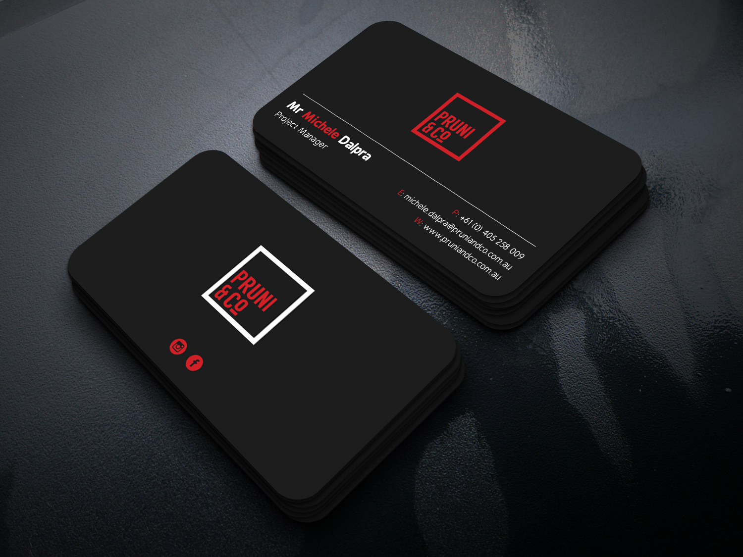 Business Card Design by Uttom 2 for Pruni and Co | Design #21668698